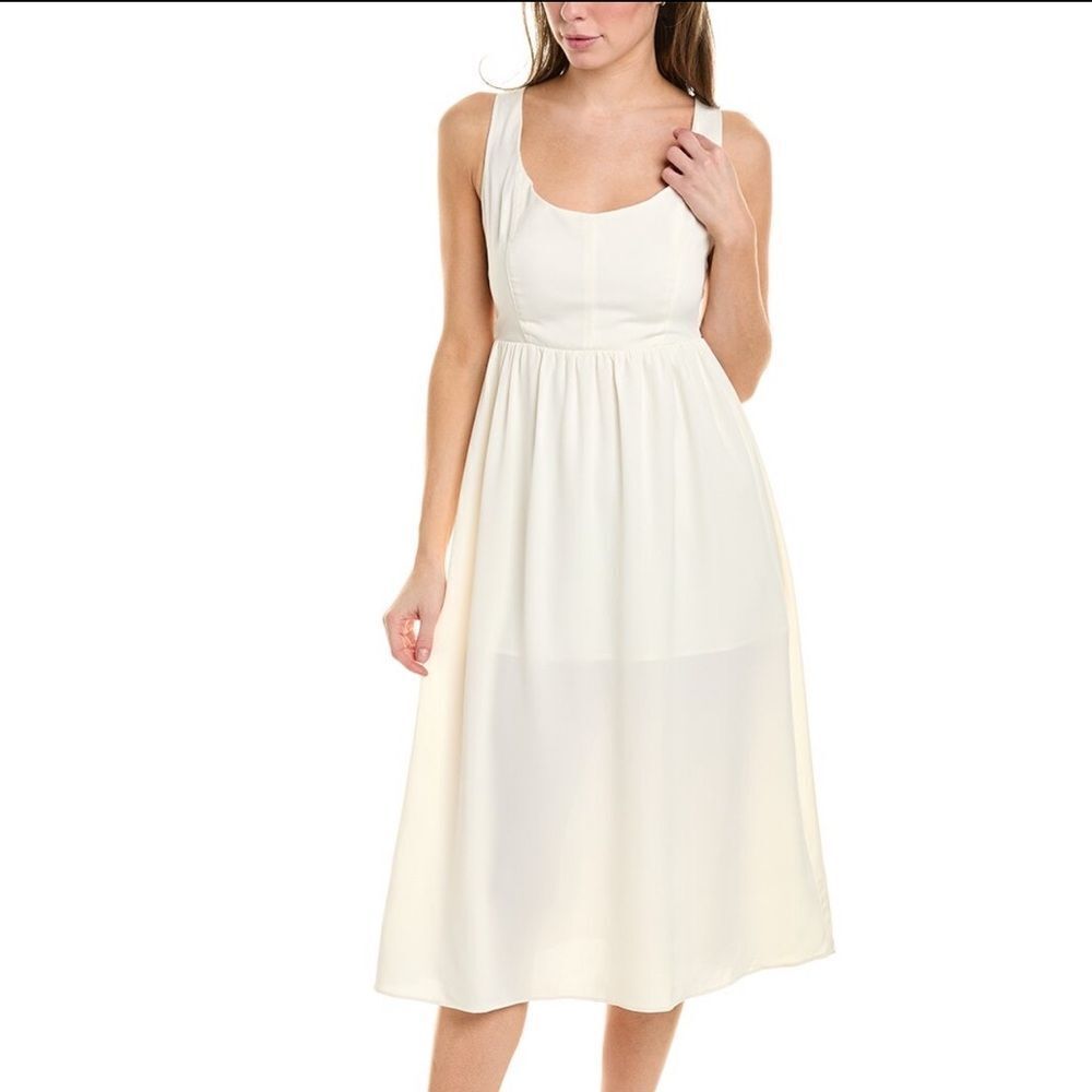 WeWoreWhat Cream Midi Dress